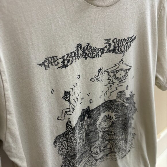 The Backseat Lovers Merch Tom's Tee Tom Mop Beige Graphic Made in USA Organic M - Picture 8 of 9